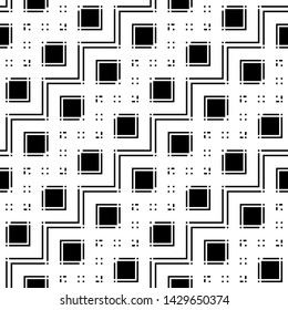 Design seamless monochrome grating pattern. Abstract zigzag background. Vector art