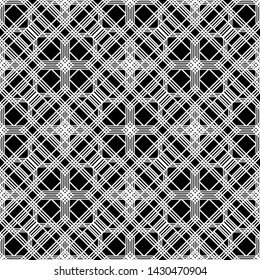 Design seamless monochrome grating pattern. Abstract geometric background. Vector art