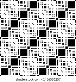 Design seamless monochrome grating pattern. Abstract geometric background. Vector art