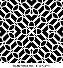 Design seamless monochrome grating pattern. Abstract background. Vector art