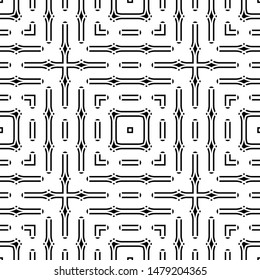 Design seamless monochrome grating pattern. Abstract geometric background. Vector art