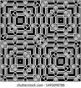 Design seamless monochrome grating pattern. Abstract background. Vector art