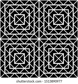 Design seamless monochrome grating pattern. Abstract geometric background. Vector art