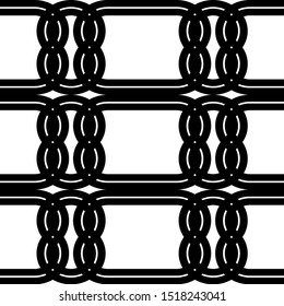 Design seamless monochrome grating pattern. Abstract interlaced background. Vector art