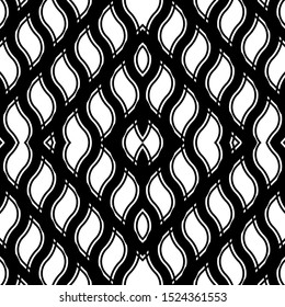 Design seamless monochrome grating pattern. Abstract diamond background. Vector art