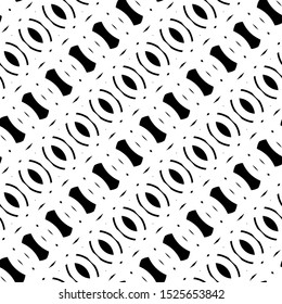 Design seamless monochrome grating pattern. Abstract interlaced background. Vector art