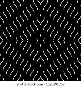 Design seamless monochrome grating pattern. Abstract diamond background. Vector art