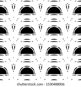 Design seamless monochrome grating pattern. Abstract interlaced background. Vector art