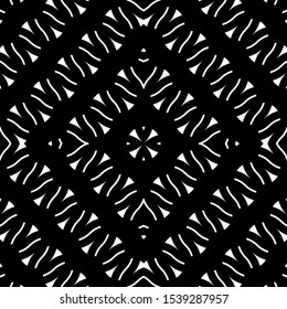 Design seamless monochrome grating pattern. Abstract diamond background. Vector art