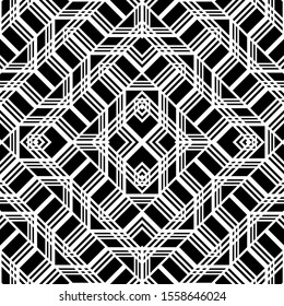 Design seamless monochrome grating pattern. Abstract geometric background. Vector art