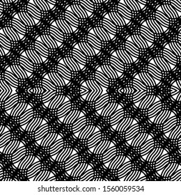 Design seamless monochrome grating pattern. Abstract zigzag background. Vector art