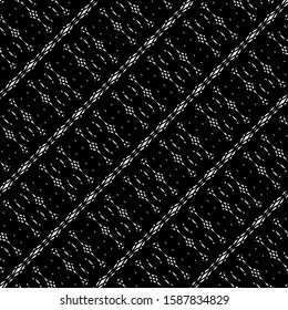 Design seamless monochrome grating pattern. Abstract interlaced background. Vector art