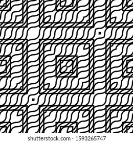 Design seamless monochrome grating pattern. Abstract square background. Vector art