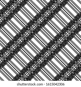 Design seamless monochrome grating pattern. Abstract stripy background. Vector art
