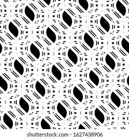 Design seamless monochrome grating pattern. Abstract interlaced background. Vector art