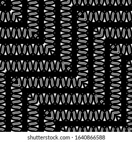 Design seamless monochrome grating pattern. Abstract zigzag background. Vector art