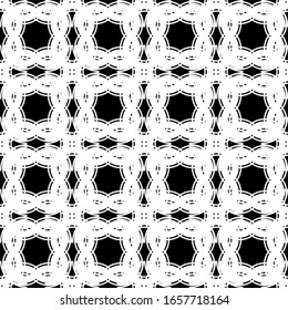 Design seamless monochrome grating pattern. Abstract interlaced background. Vector art