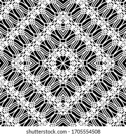 Design seamless monochrome grating pattern. Abstract diamond background. Vector art