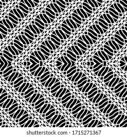 Design seamless monochrome grating pattern. Abstract zigzag background. Vector art