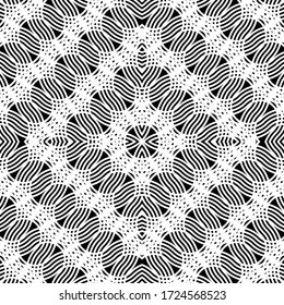 Entwurf eines nahtlosen monochromen Gitters. Abstrakter Stripy Hintergrund. Vector Art