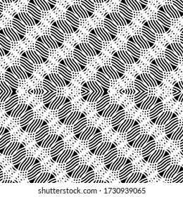 Design seamless monochrome grating pattern. Abstract zigzag background. Vector art