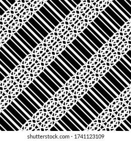 Design seamless monochrome grating pattern. Abstract stripy background. Vector art
