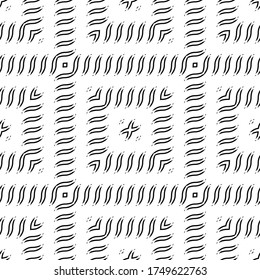 Design seamless monochrome grating pattern. Abstract square background. Vector art
