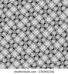 Design seamless monochrome grating pattern. Abstract interlaced background. Vector art