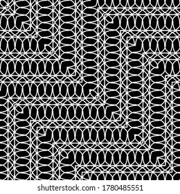 Design seamless monochrome grating pattern. Abstract zigzag background. Vector art