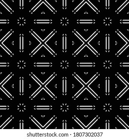 Design seamless monochrome grating pattern. Abstract geometric background. Vector art