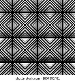 Design seamless monochrome grating pattern. Abstract geometric background. Vector art