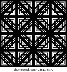 Design seamless monochrome grating pattern. Abstract geometric background. Vector art