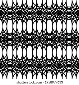 Design seamless monochrome grating pattern. Abstract decorative background. Vector art