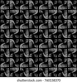 Design seamless monochrome grating pattern. Abstract lines textured background. Vector art. No gradient