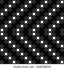 Design seamless monochrome grating zigzag pattern. Abstract decorative background. Vector art