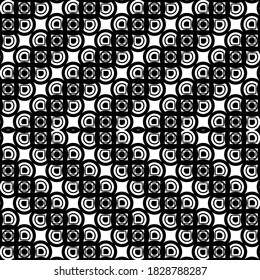Design seamless monochrome grating zigzag pattern. Abstract decorative background. Vector art