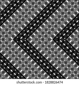 Design seamless monochrome grating zigzag pattern. Abstract background. Vector art