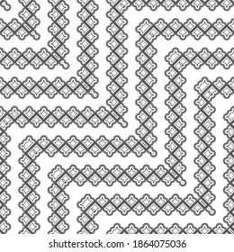 Diseño de un patrón de zigzag monocromo sin fisuras. Resumen de fondo decorativo. Arte vectorial