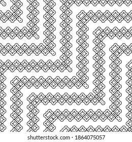 Diseño de un patrón de zigzag monocromo sin fisuras. Resumen de fondo decorativo. Arte vectorial