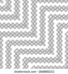Design seamless monochrome grating zigzag pattern. Abstract decorative background. Vector art