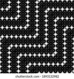 Design seamless monochrome grating zigzag pattern. Abstract decorative background. Vector art