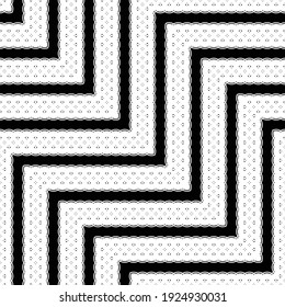 Design seamless monochrome grating zigzag pattern. Abstract background. Vector art