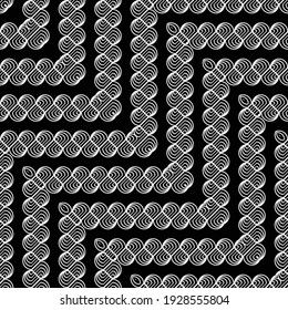 Design seamless monochrome grating zigzag pattern. Abstract background. Vector art