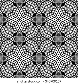 Design seamless monochrome grid background. Abstract textured pattern. Vector art. No gradient
