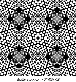 Design seamless monochrome grid background. Abstract textured pattern. Vector art. No gradient