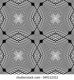 Design seamless monochrome grid background. Abstract textured pattern. Vector art. No gradient