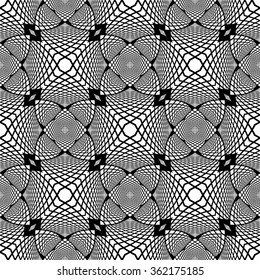 Design seamless monochrome grid background. Abstract textured pattern. Vector art. No gradient