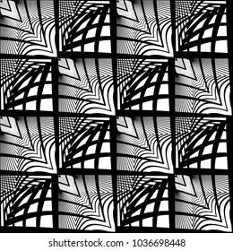 Design seamless monochrome grid pattern. Abstract decorative background. Vector art. No gradient
