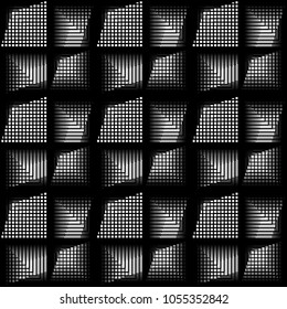Design seamless monochrome grid pattern. Abstract geometric background. Vector art. No gradient