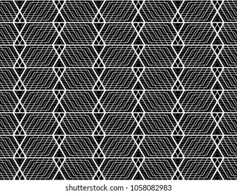 Design seamless monochrome grid pattern. Abstract geometric background. Vector art. No gradient